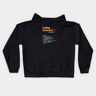 Coding in progress Kids Hoodie